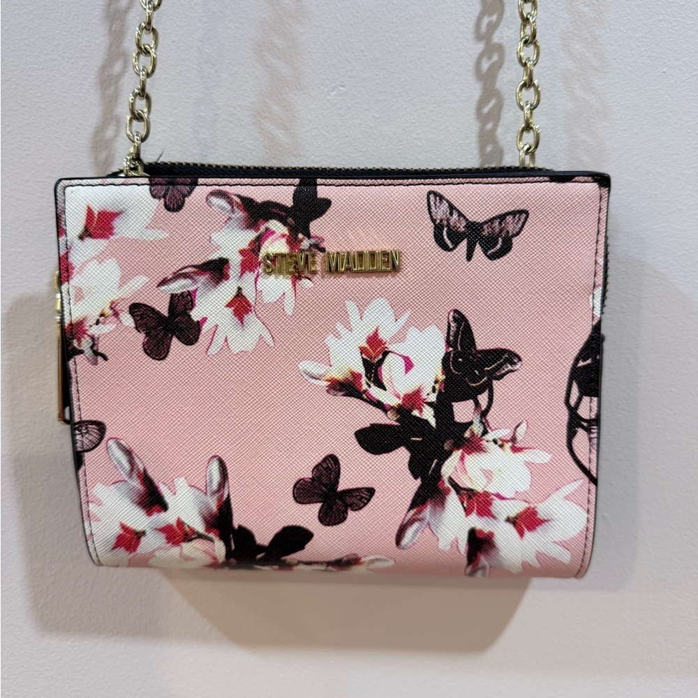 🔥NWOT Steve Madden Pink Floral Women's Bag 🔥 - Picture 1 of 7